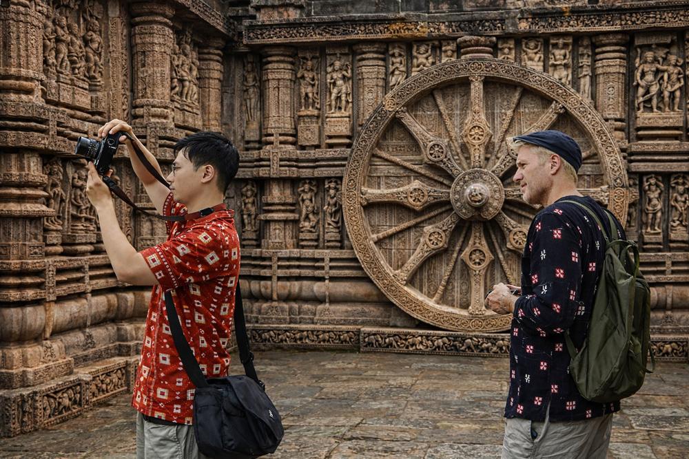 Tourists at Konark heritage site